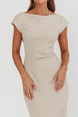 Maysa Cowl Back Maxi Dress Mushroom