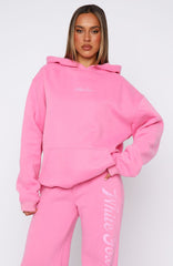 The Good Life Back Graphic Oversized Hoodie Pink