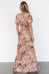 Ardley Maxi Dress | Taupe Floral